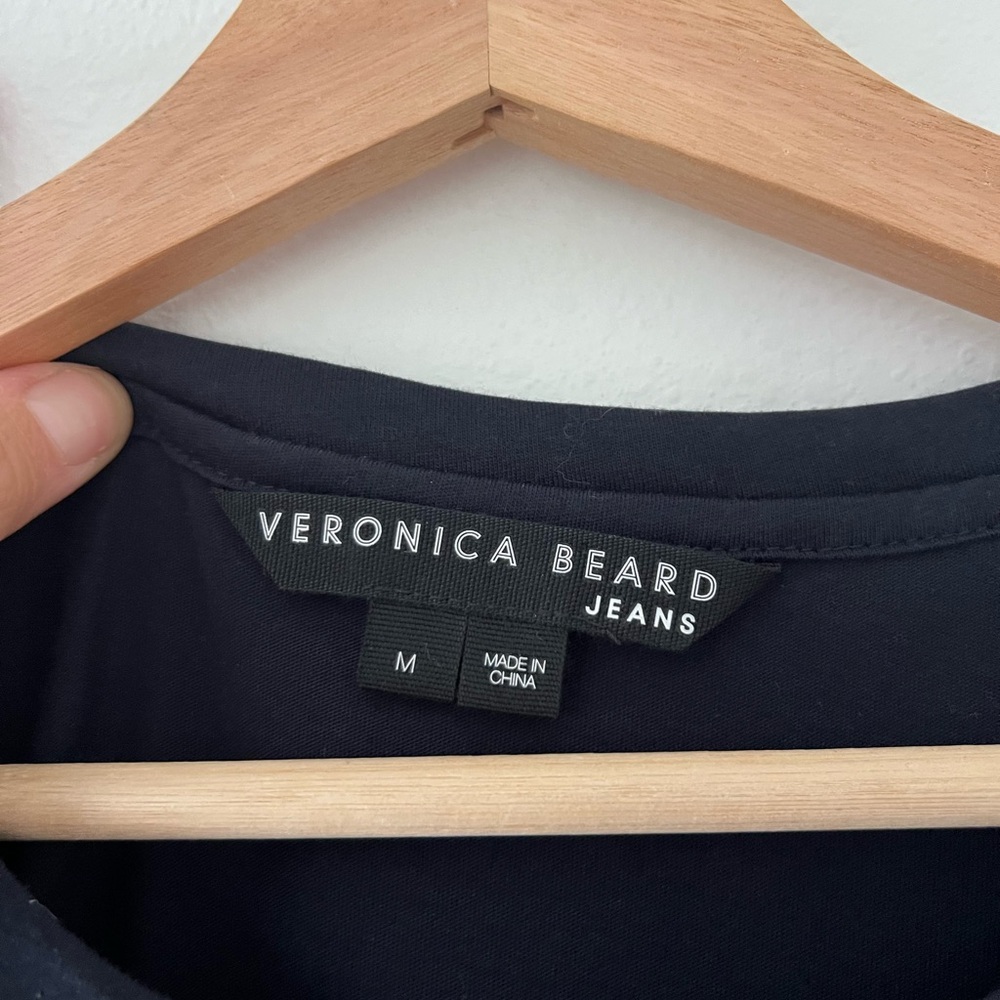 VERONICA BEARD | Aberdeen Tee Shirt Dress in Navy | M - Picture 4 of 4